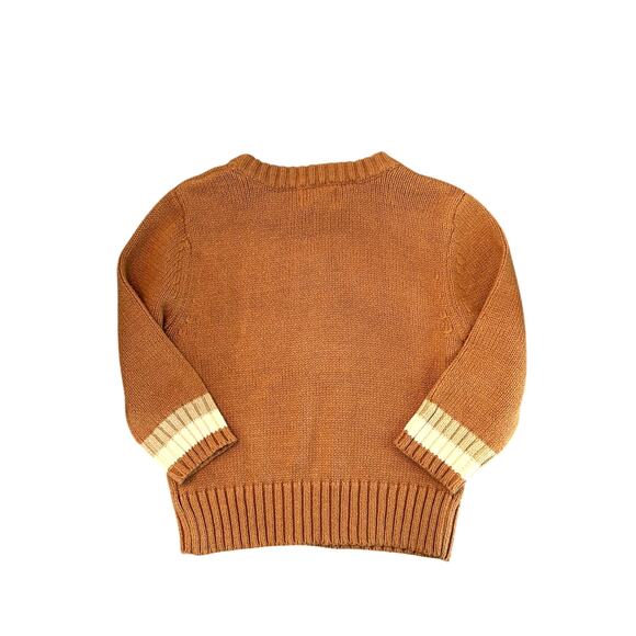 Cat & Jack Boys' Brown Bear Printed Sweater in Brown 12M NWT - Picture 3 of 5